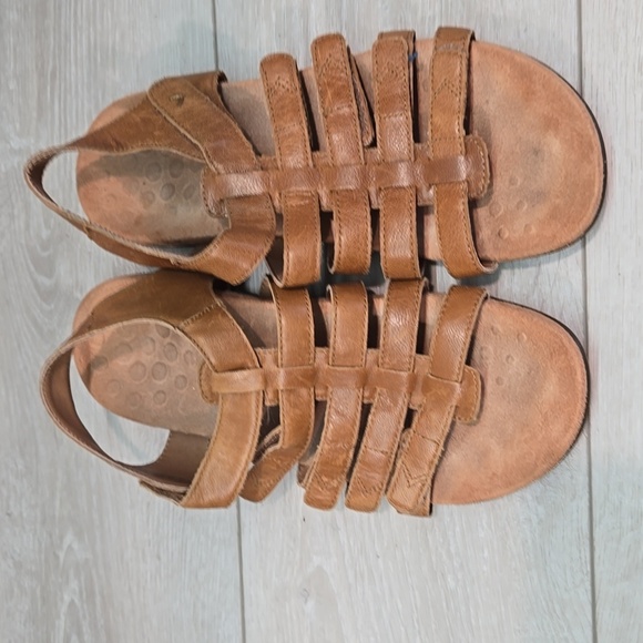 Vionic Women Harissa Hook&loop Leather Sandals Slide Flats Shoes 8 - Picture 3 of 10